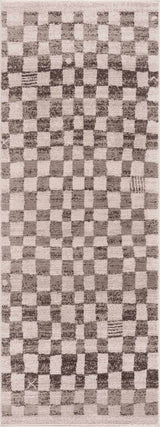 Benjy Irregular Checkboard Rug - Beige - Ornate Home