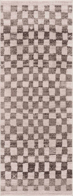 Benjy Irregular Checkboard Rug - Beige - Ornate Home