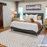 Benjy Irregular Checkboard Rug - Cream&Gold - Ornate Home