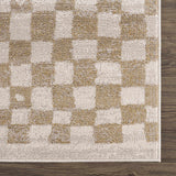 Benjy Irregular Checkboard Rug - Cream&Gold - Ornate Home