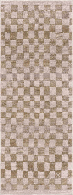 Benjy Irregular Checkboard Rug - Cream&Gold - Ornate Home