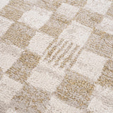 Benjy Irregular Checkboard Rug - Cream&Gold - Ornate Home