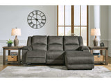 Benlocke Flannel 3pc Manual Reclining Sectional w/ RAF Chaise - Ornate Home