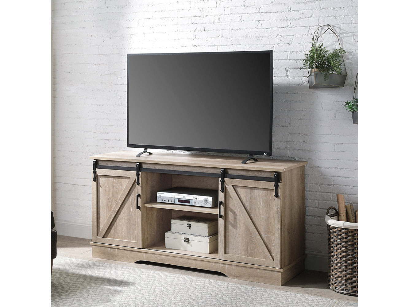 Bennet Oak TV Stand - Ornate Home