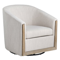 Bennett Beige/Brown Swivel Accent Chair - Ornate Home