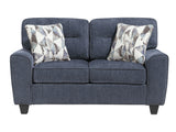 Bennett Blue Loveseat - Ornate Home