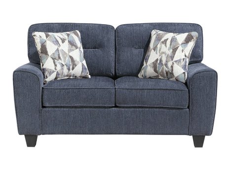 Bennett Blue Loveseat - Ornate Home