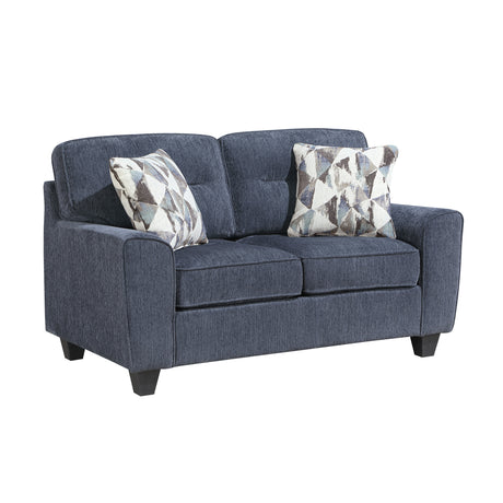 Bennett Blue Loveseat - Ornate Home