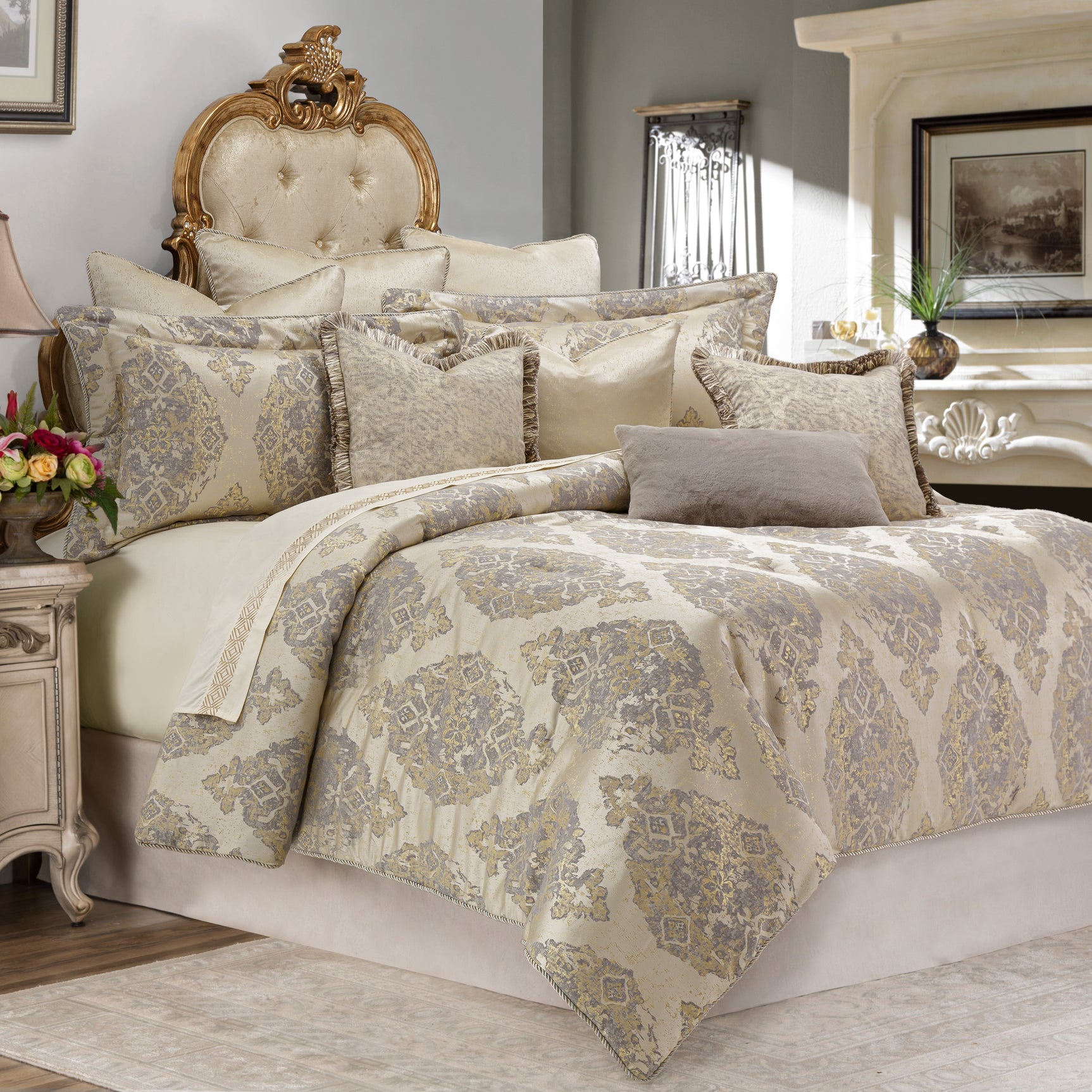 Bennett Champagne Comforter Set - Ornate Home