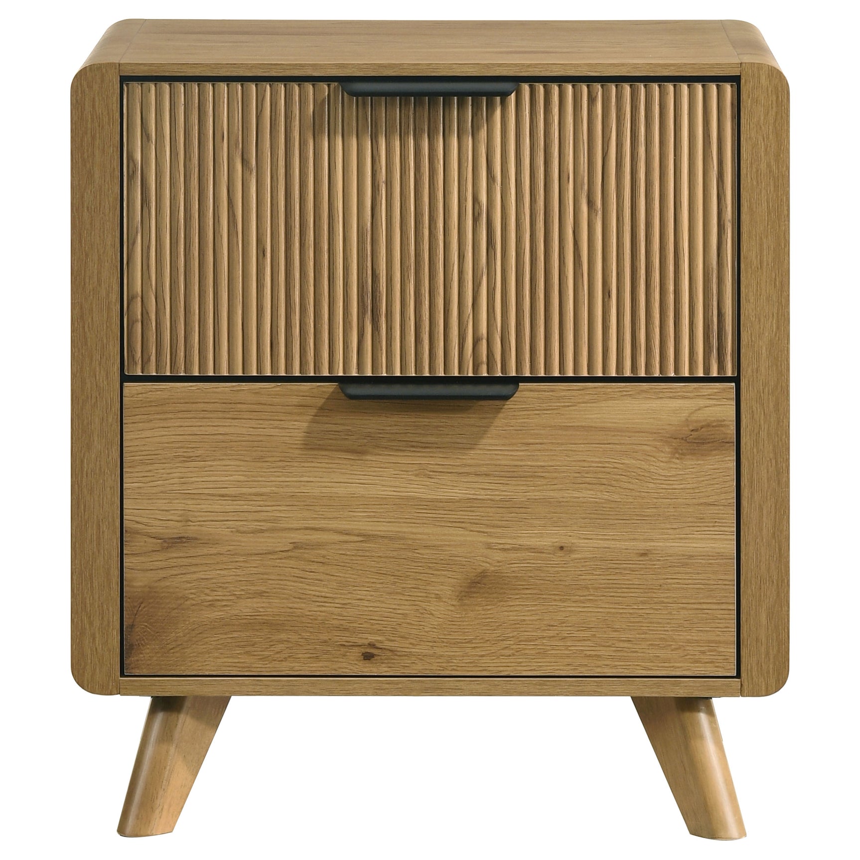 Bennett Light Oak 2-drawer Bedroom Nightstand Bedside Table - Ornate Home