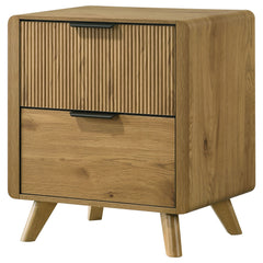 Bennett Light Oak 2-drawer Bedroom Nightstand Bedside Table - Ornate Home
