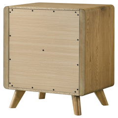 Bennett Light Oak 2-drawer Bedroom Nightstand Bedside Table - Ornate Home