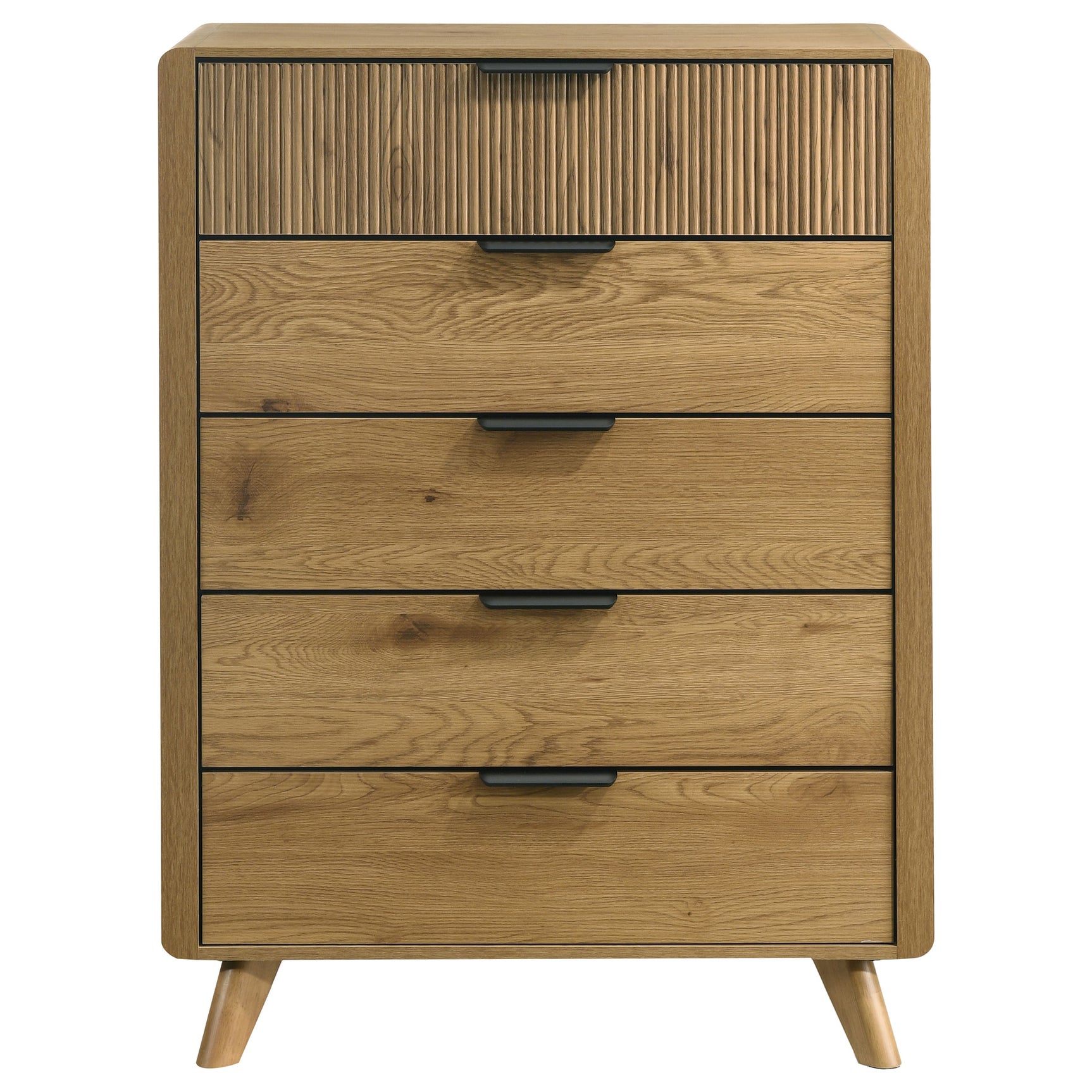 Bennett Light Oak 5-drawer Bedroom Chest of Drawers - Ornate Home