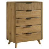 Bennett Light Oak 5-piece Queen Bedroom Set - Ornate Home