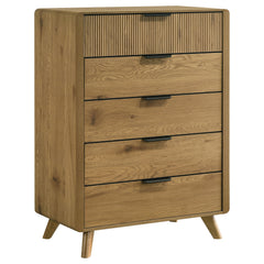 Bennett Light Oak 5-piece Queen Bedroom Set - Ornate Home