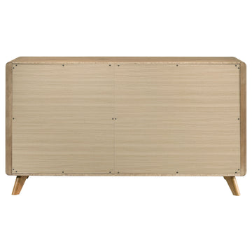 Bennett Light Oak 6-drawer Bedroom Dresser Cabinet - Ornate Home