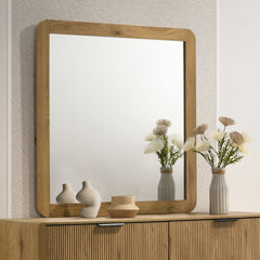 Bennett Light Oak Bedroom Dresser Mirror - Ornate Home