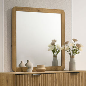 Bennett Light Oak Bedroom Dresser Mirror - Ornate Home