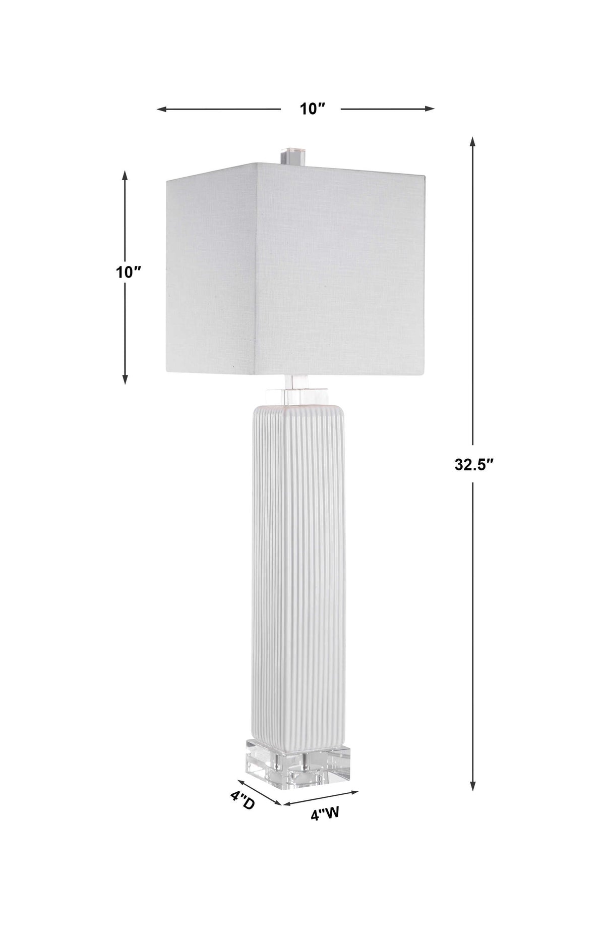 Bennett White Buffet Lamp - Ornate Home