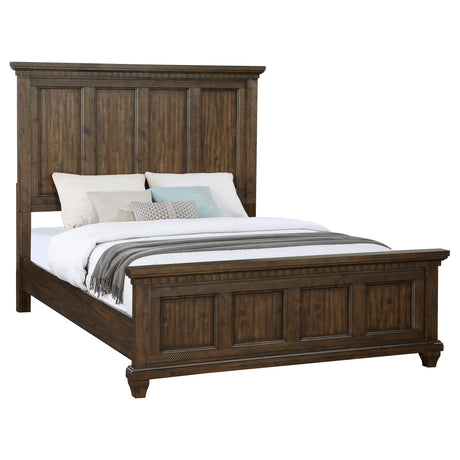 Bennington Acacia Brown Eastern King Wood Panel Bed - Ornate Home