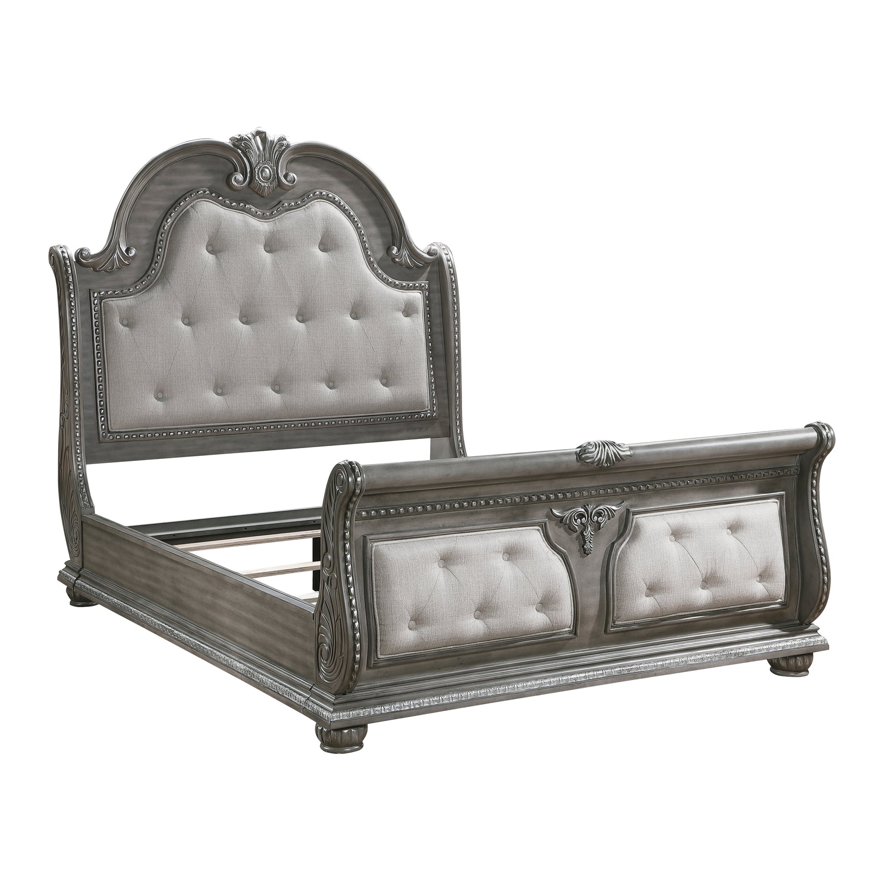 Bennington Gray Eastern King Bed - Ornate Home