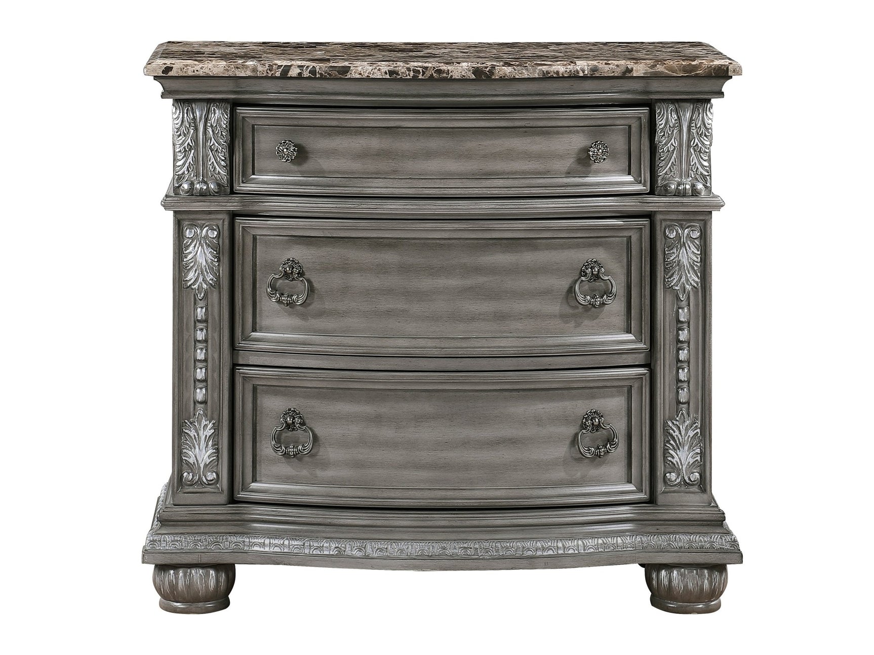 Bennington Gray Nightstand - Ornate Home