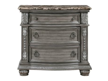 Bennington Gray Nightstand - Ornate Home