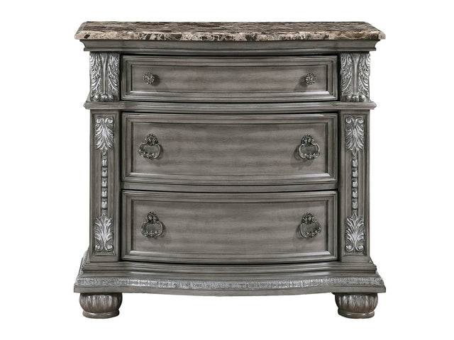 Bennington Gray Nightstand - Ornate Home