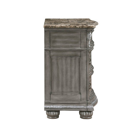Bennington Gray Nightstand - Ornate Home