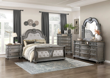Bennington Gray Nightstand - Ornate Home