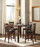 Bennox Brown Counter Height Dining Room Set (Set of 5) (Online Special Price) - Ornate Home