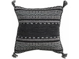 Bensalem Monochrome Tribal Tassel Throw Pillow - Ornate Home