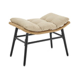 Benson 6-Piece Patio Rocking Chair Set with Ottomans and Tables in Cream - Ornate Home