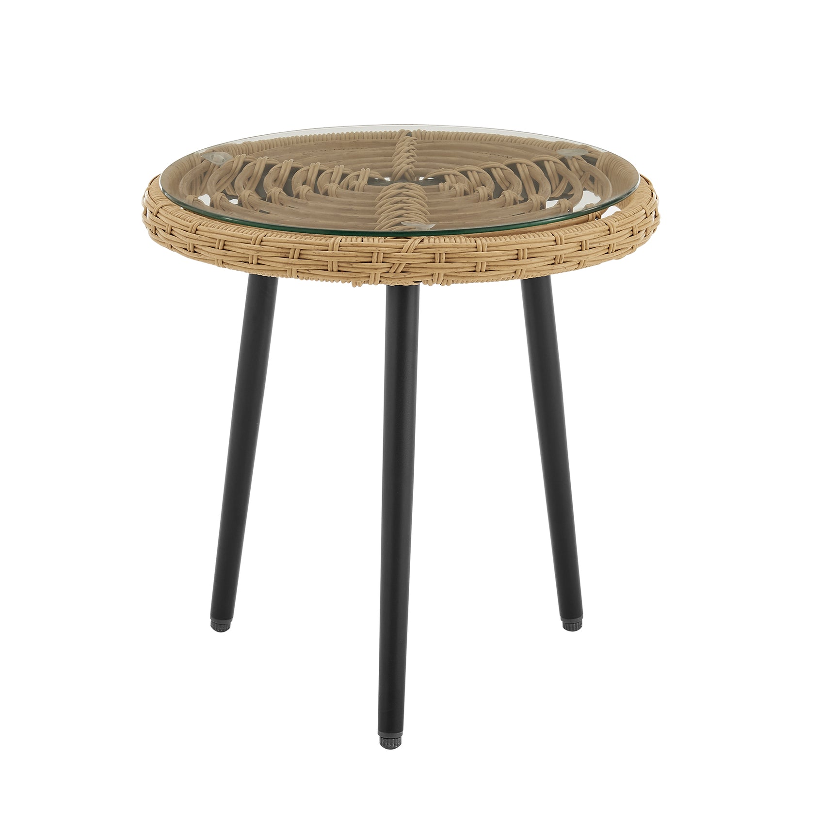 Benson 6-Piece Patio Rocking Chair Set with Ottomans and Tables in Cream - Ornate Home