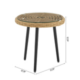 Benson 6-Piece Patio Rocking Chair Set with Ottomans and Tables in Grey - Ornate Home