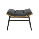 Benson 6-Piece Patio Rocking Chair Set with Ottomans and Tables in Grey - Ornate Home