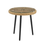 Benson 6-Piece Patio Rocking Chair Set with Ottomans and Tables in Grey - Ornate Home