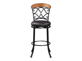Benson Black/Brown Swivel Pub Height Chair - Ornate Home