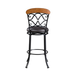 Benson Black/Brown Swivel Pub Height Chair - Ornate Home