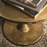 Benson Vintage Brass Round Side Table - Ornate Home