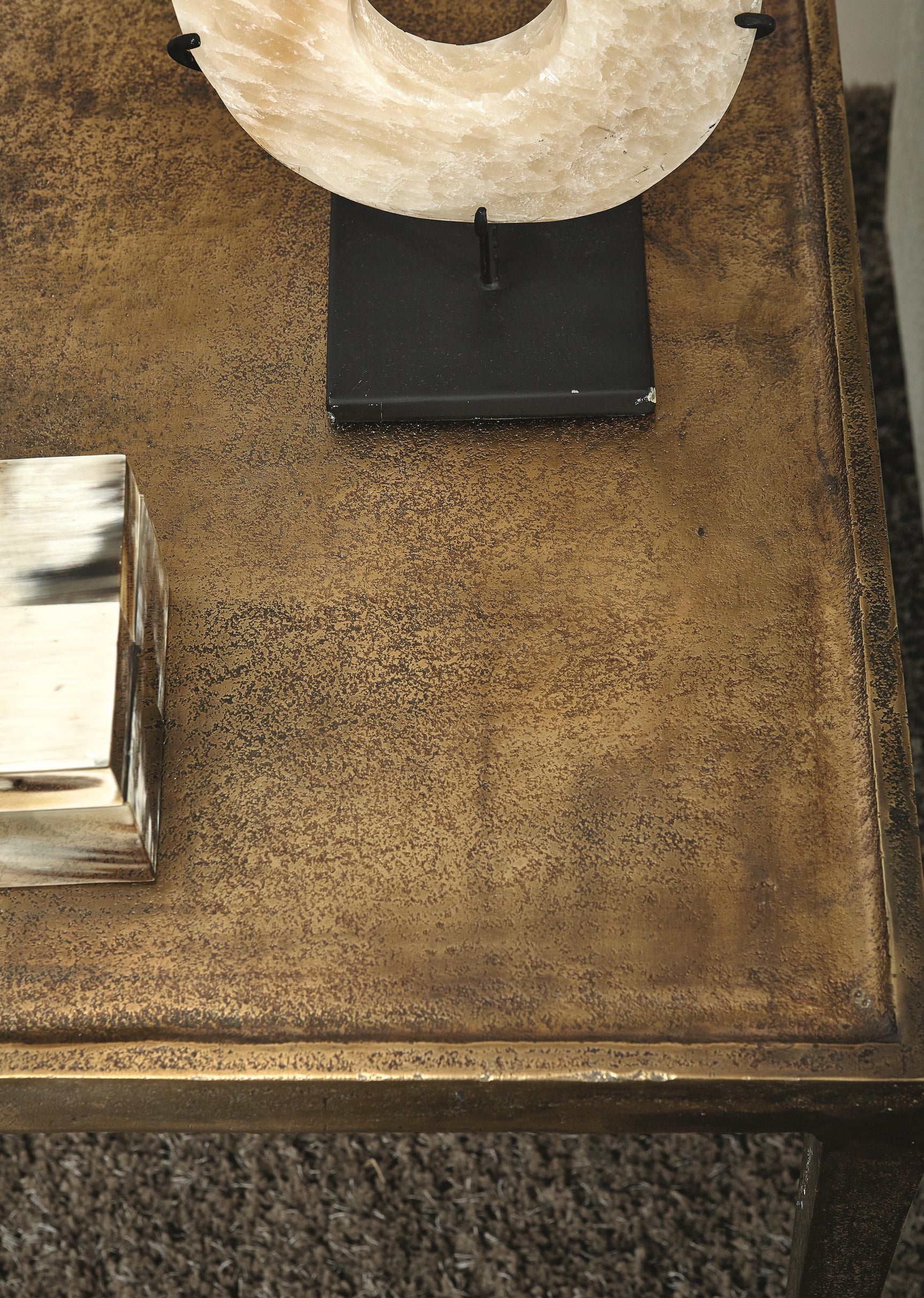 Benson Vintage Brass Side Table - Ornate Home