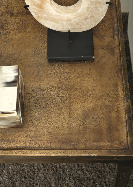 Benson Vintage Brass Side Table - Ornate Home