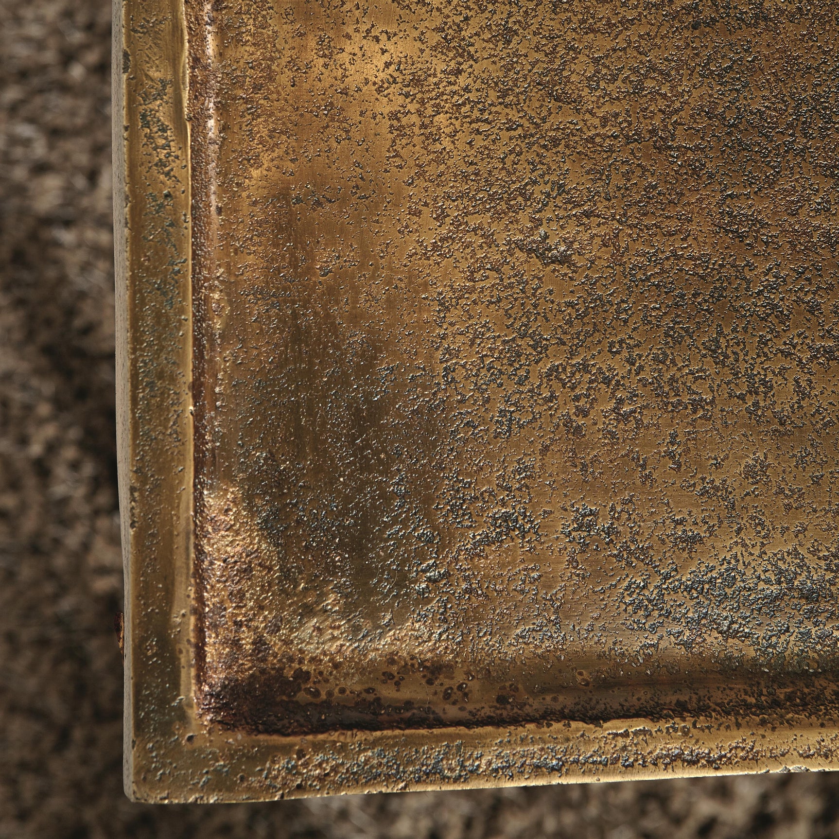 Benson Vintage Brass Side Table - Ornate Home