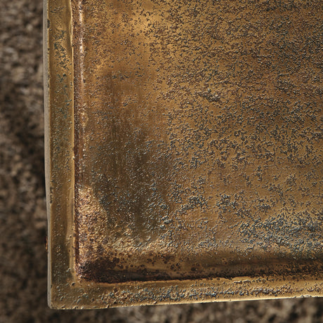 Benson Vintage Brass Side Table - Ornate Home