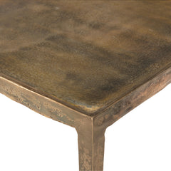 Benson Vintage Brass Square Side Table - Ornate Home