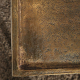 Benson Vintage Brass Square Side Table - Ornate Home