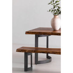 Bent Brown Large Bench - Ornate Home