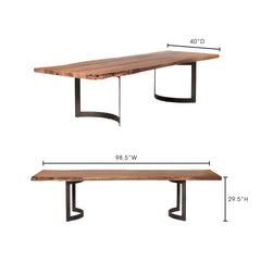 Bent Brown Small Dining Table - Ornate Home