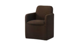 Bent Dark Brown Rolling Arm Chair - Ornate Home