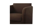 Bent Dark Brown Rolling Arm Chair - Ornate Home